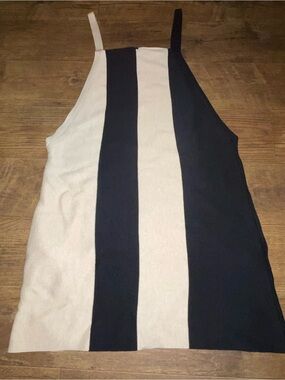 HEYSON Black and Cream Striped Knit Tank
